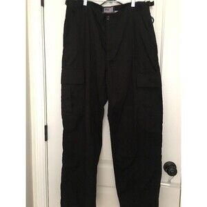 Jet Lag Men's Black Cargo Pants Pockets Work Casual Size XL